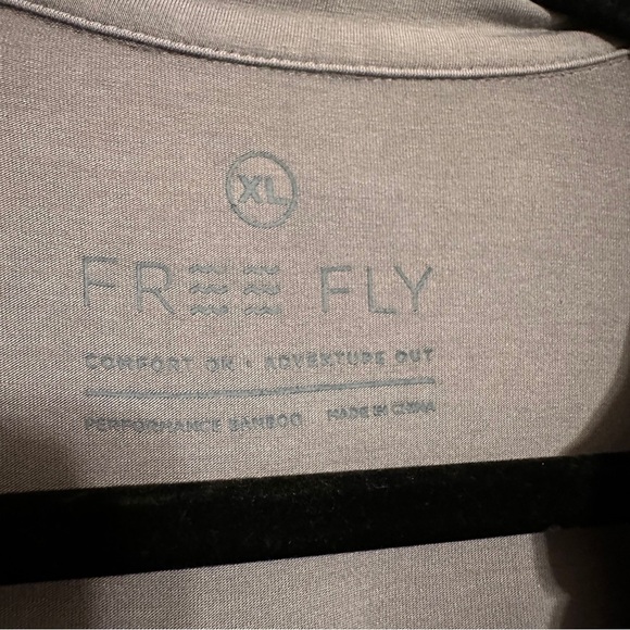 Free Fly Bamboo Flex Henley 3/4 Sleeve Top Size XL Grey - Picture 3 of 6